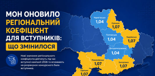 МОН оновило регіональний коефіцієнт для вступників: що змінилося вступ