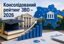 Консолідований рейтинг вишів України – 2026: хто очолив список найкращих університетів рейтинг