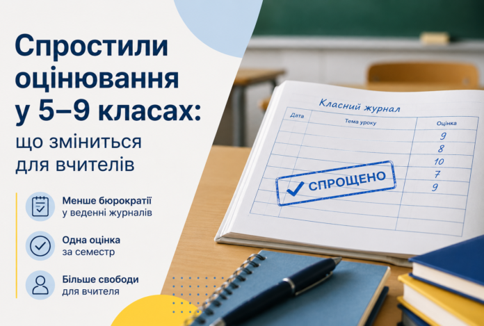 5-9 кл Міносвіти спростило оцінювання для учнів 5–9 класів: що зміниться