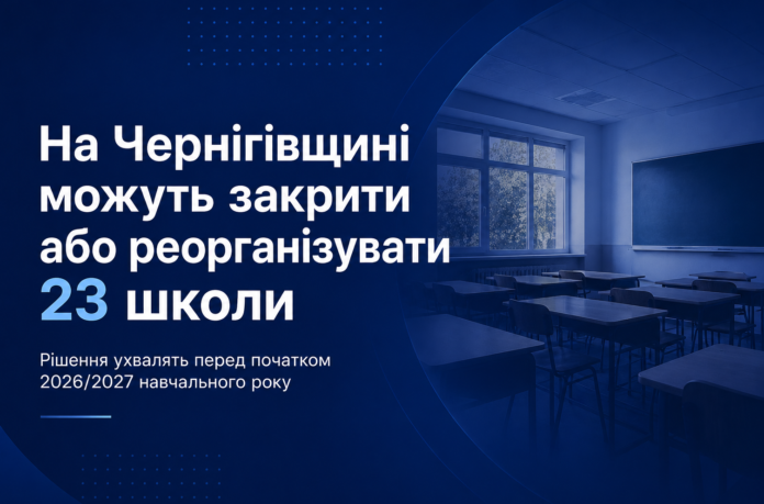 23 школи на Чернігівщині можуть закрити або реорганізувати