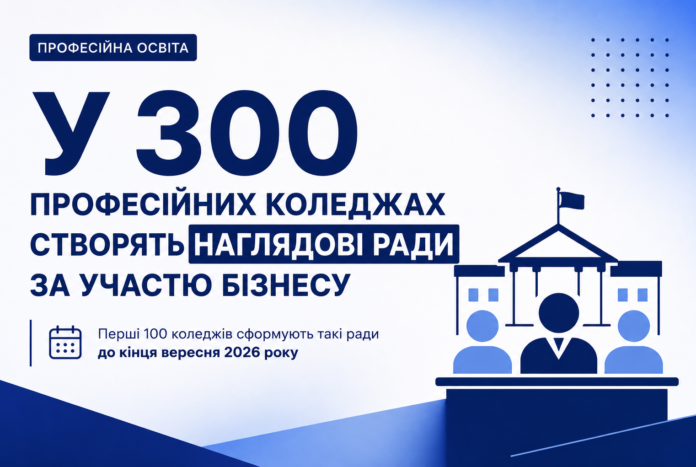 Наглядові ради коледжів за участю бізнесу створять у 300 закладах