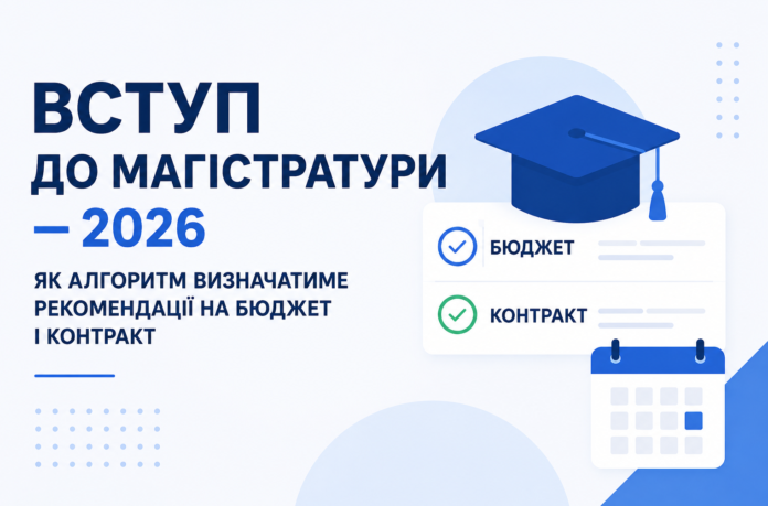 вступ мгстр Вступ до магістратури у 2026 році — бюджет і контракт