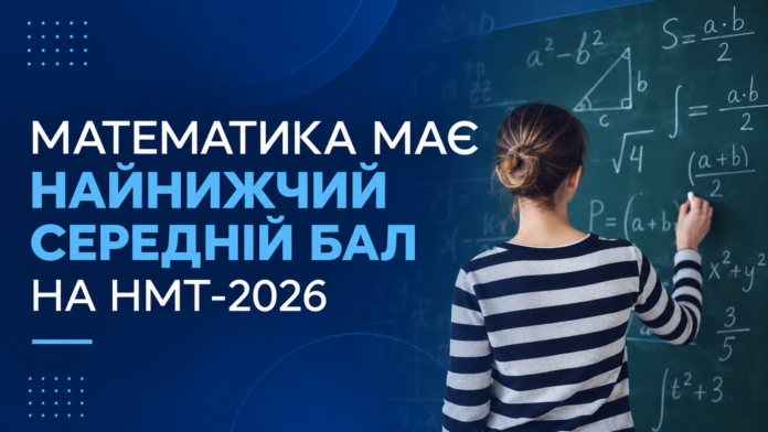 математика Математика має найнижчий середній бал на НМТ-2026 — результати за предметами.