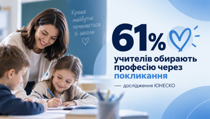 юнеско дослідження 61% учителів обирають професію через покликання