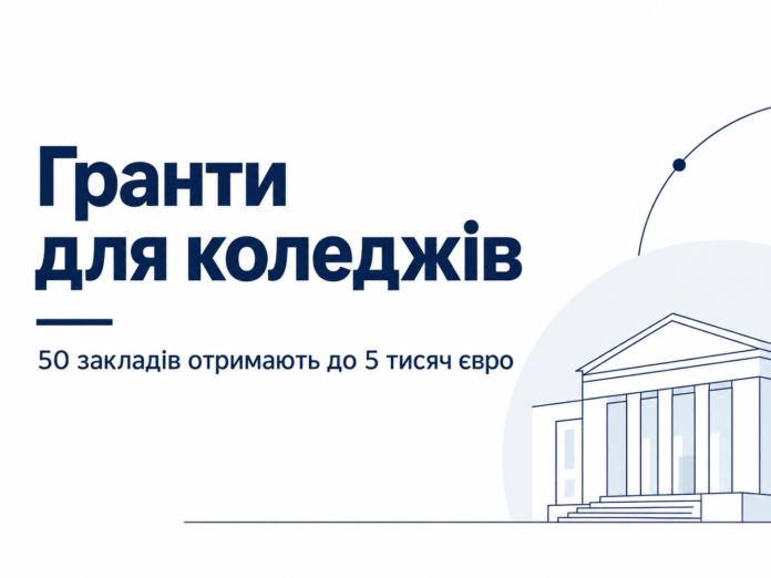 Гранти для коледжів_ освітня підтримка Гранти для коледжів — 50 закладів отримають фінансування Skills4Recovery.