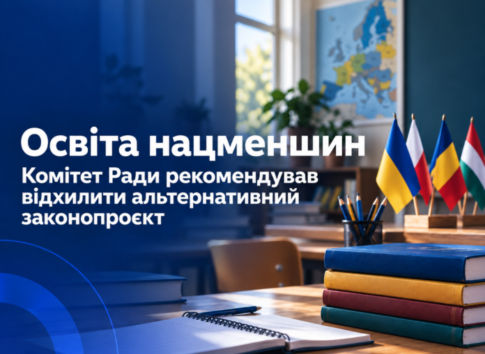освіта нацменшин Освіта нацменшин — Комітет Ради рекомендував відхилити альтернативний законопроєкт №16119-1.
