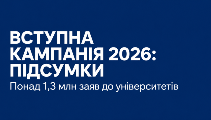 Вступна кампанія 2026 року — підсумки зарахування студентів до українських університетів.